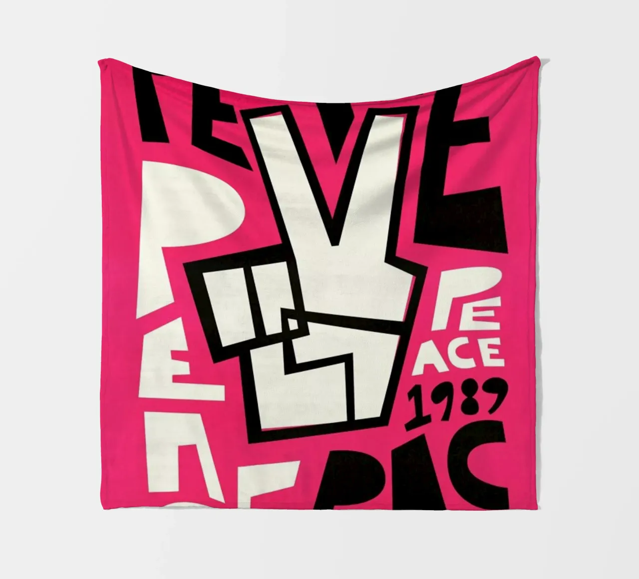 Peace fleece blanket by Fox & Velvet