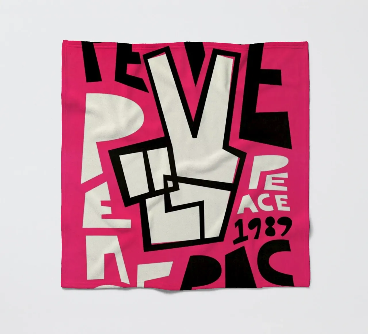 Peace fleece blanket by Fox & Velvet