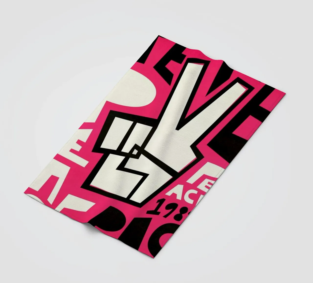Peace fleece blanket by Fox & Velvet