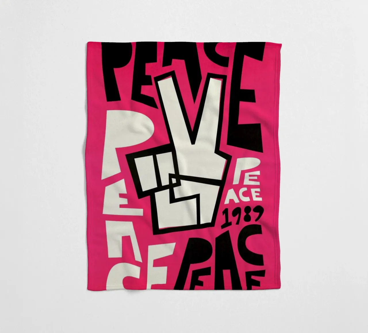 Peace fleece blanket by Fox & Velvet