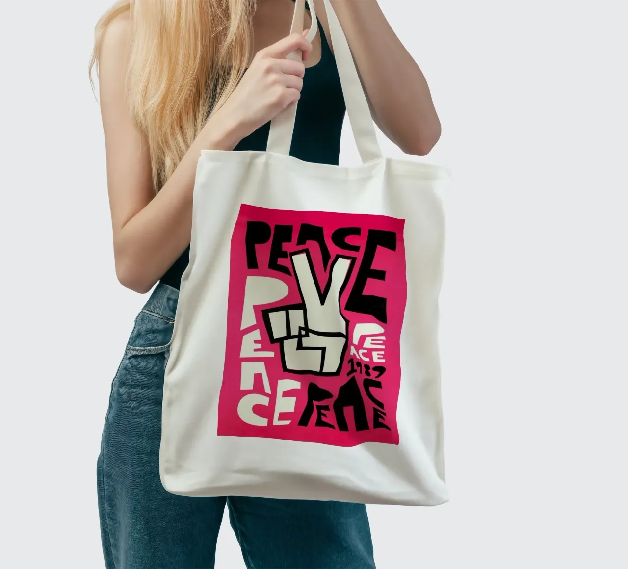 Peace tote bag by Fox & Velvet
