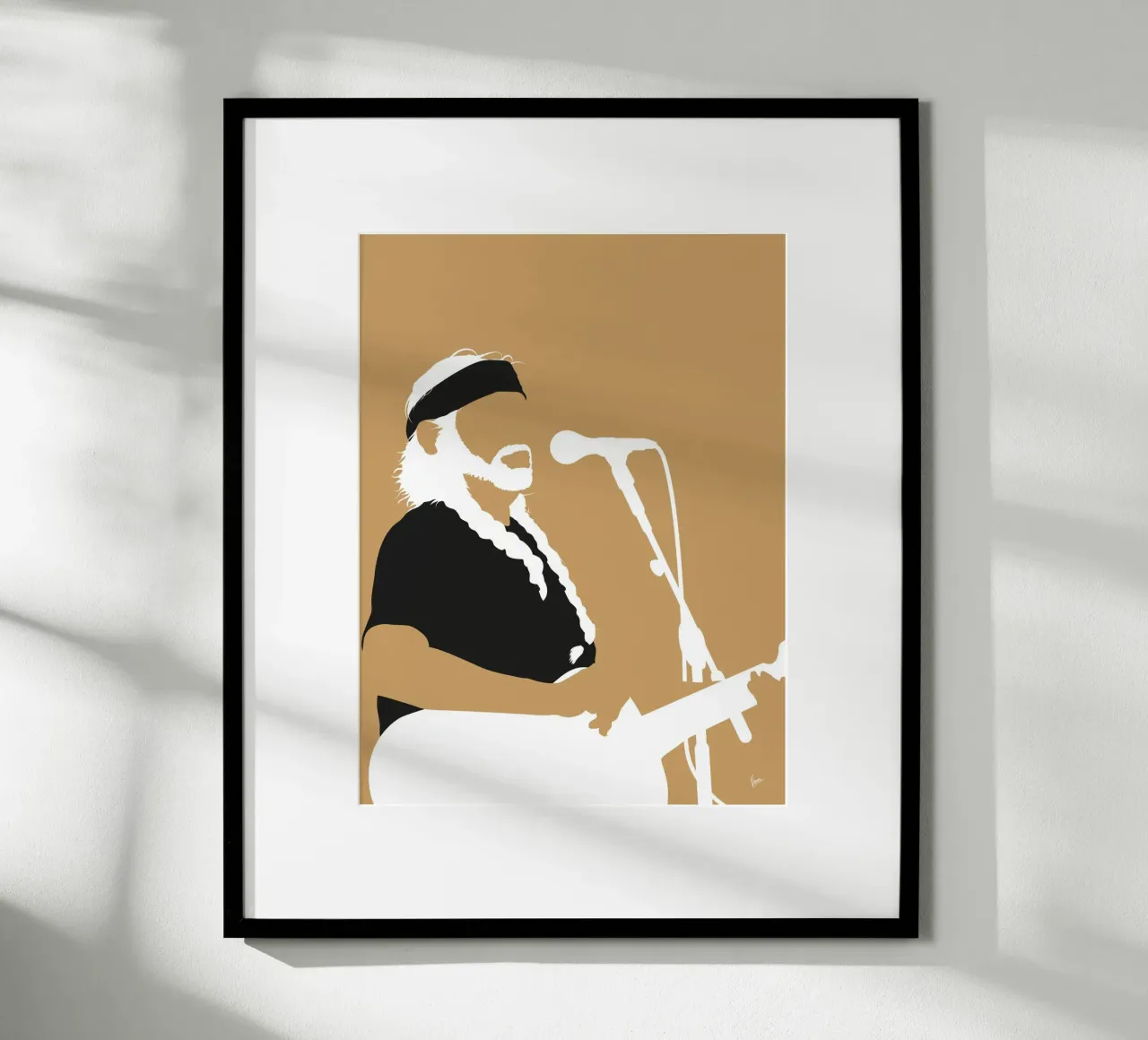 No290 Willie poster con telaio in legno da Iconic Rockstars