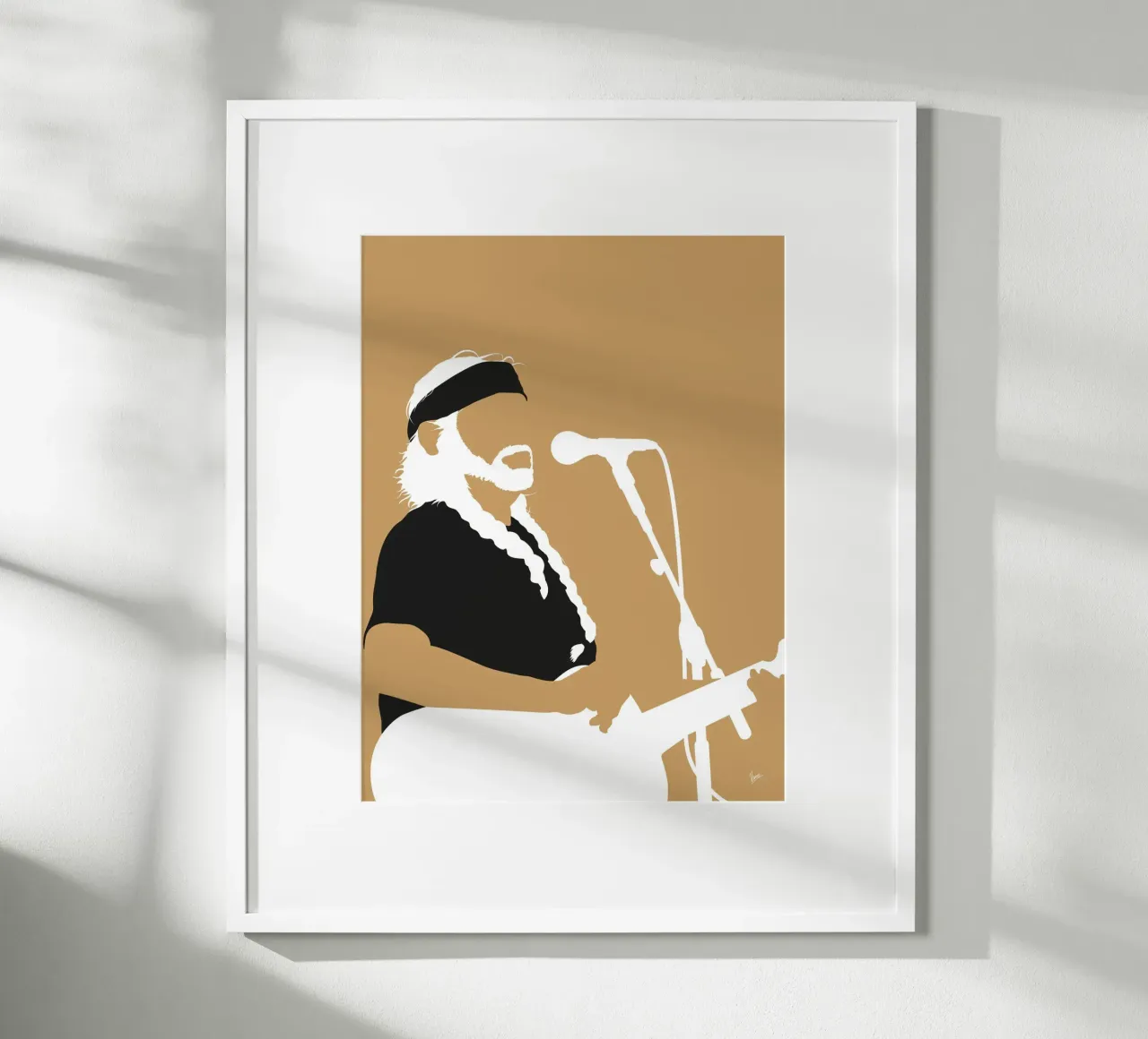 No290 Willie poster con telaio in legno da Iconic Rockstars