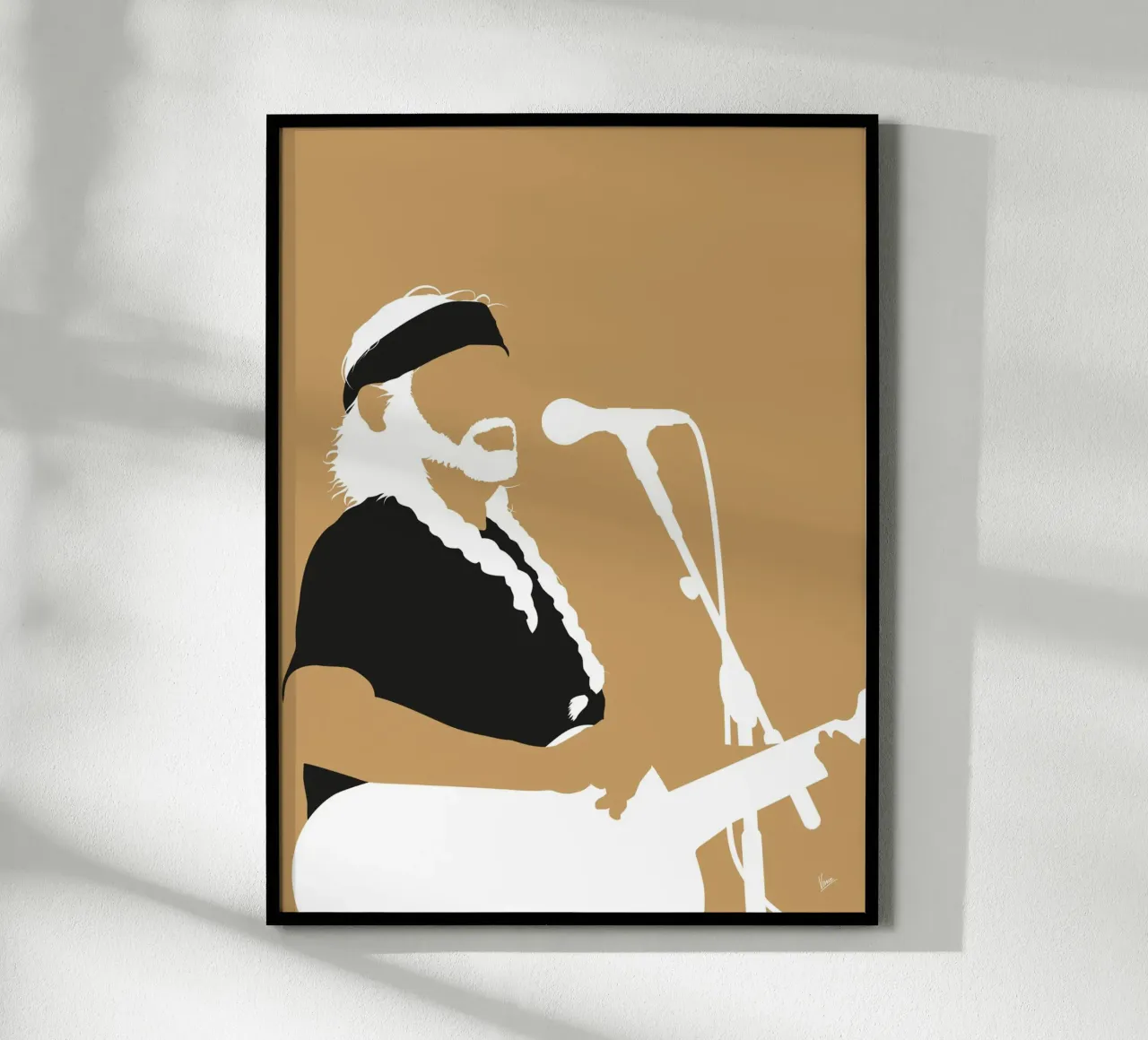 No290 Willie poster con telaio in legno da Iconic Rockstars