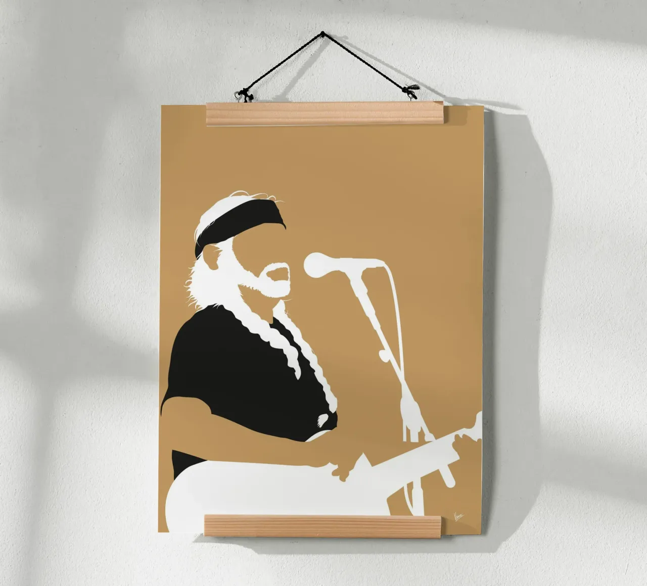 No290 Willie poster con telaio in legno da Iconic Rockstars