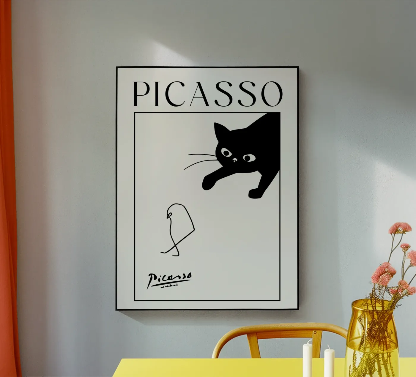 playful black cat plexiglass da ramosashop