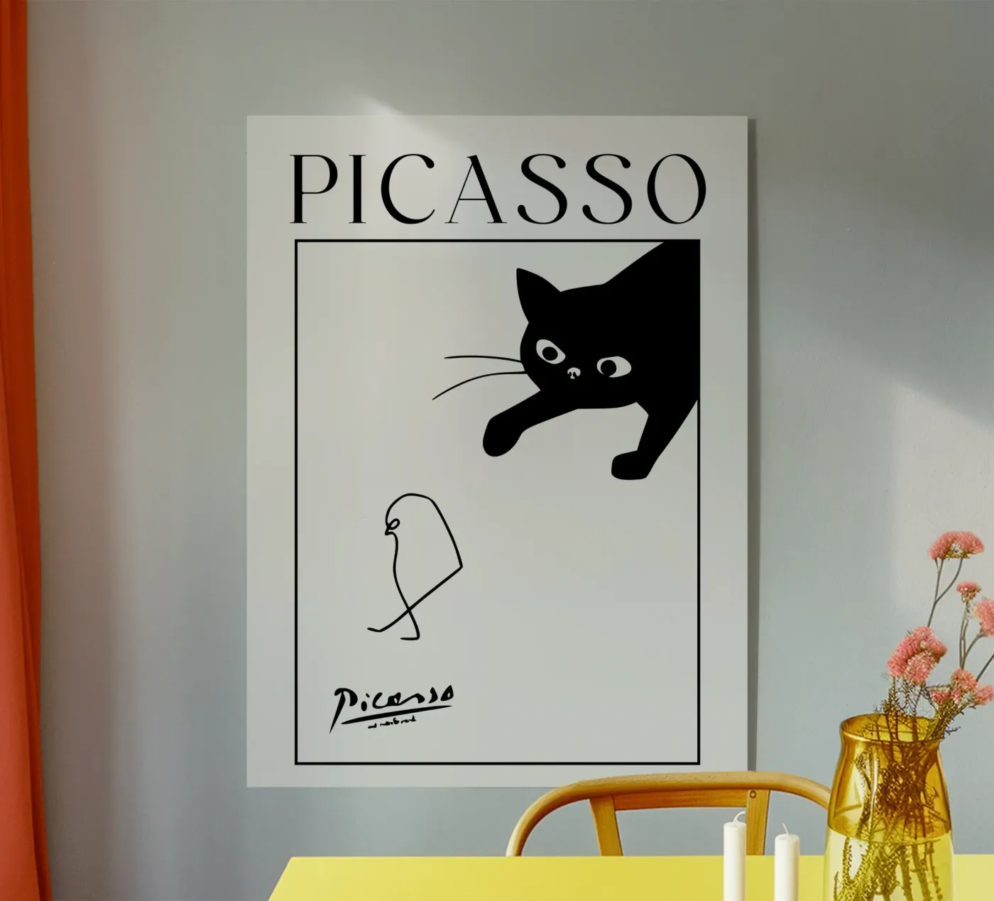 playful black cat plexiglass da ramosashop