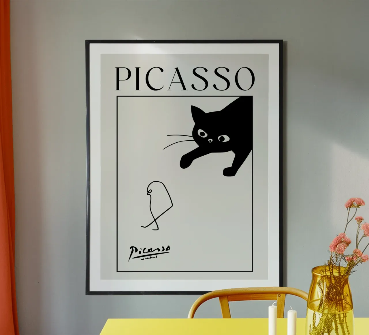 playful black cat poster by ramosashop