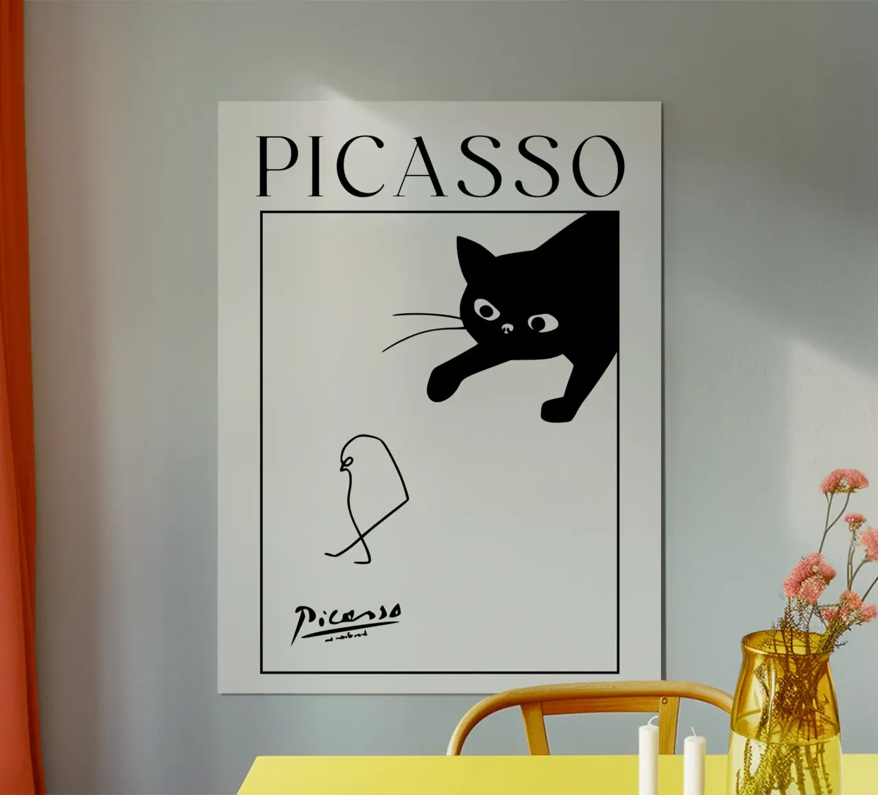 playful black cat poster by ramosashop