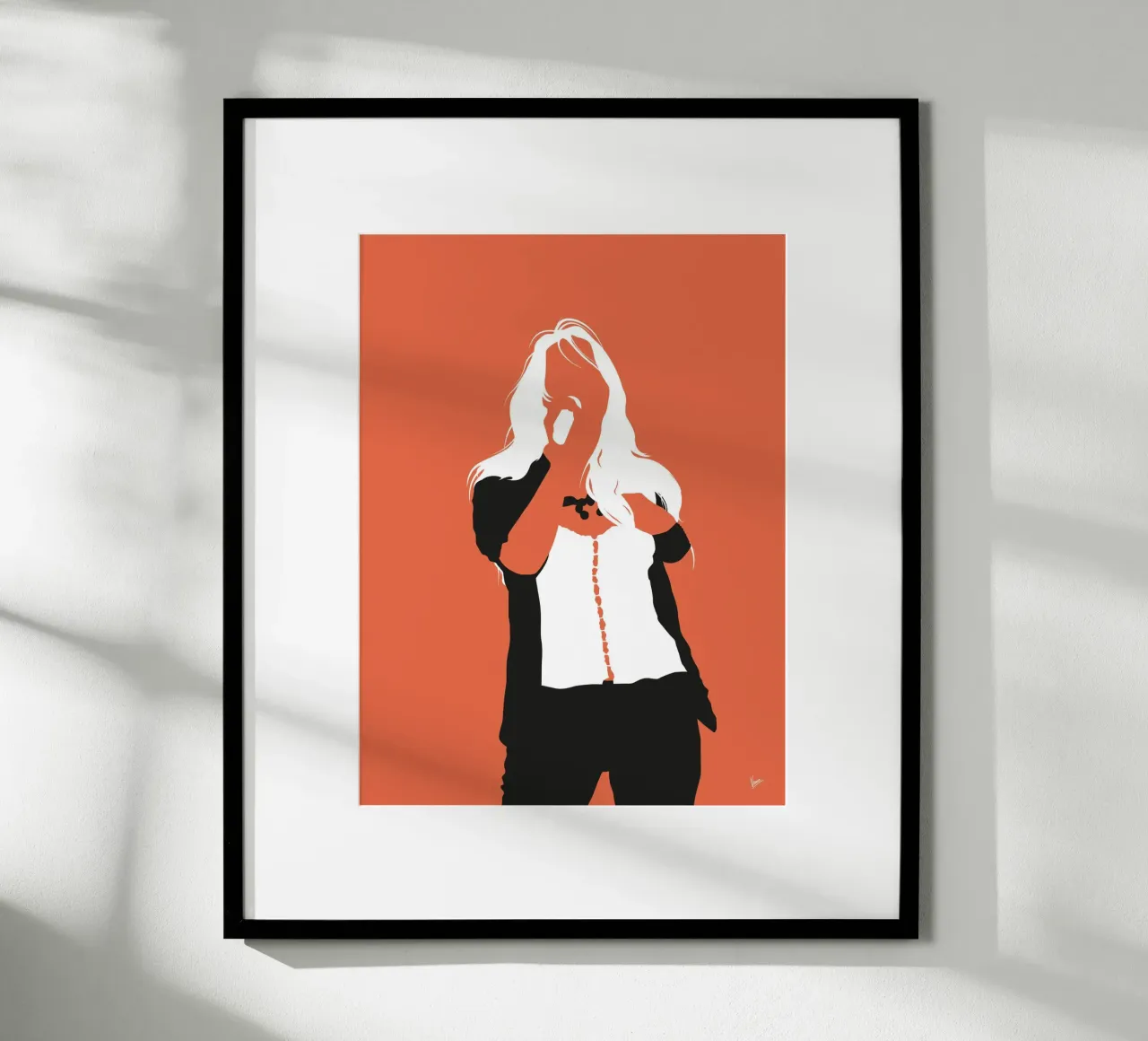No293 Jessica simpson poster con telaio in legno da Iconic Rockstars
