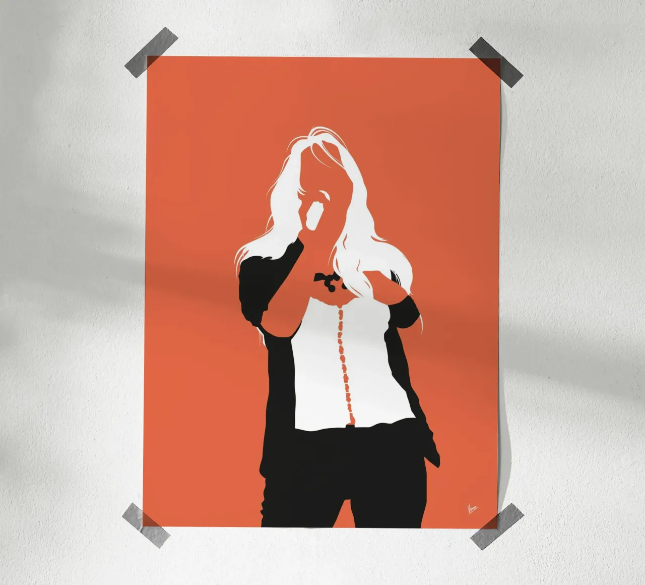 No293 Jessica simpson poster con telaio in legno da Iconic Rockstars