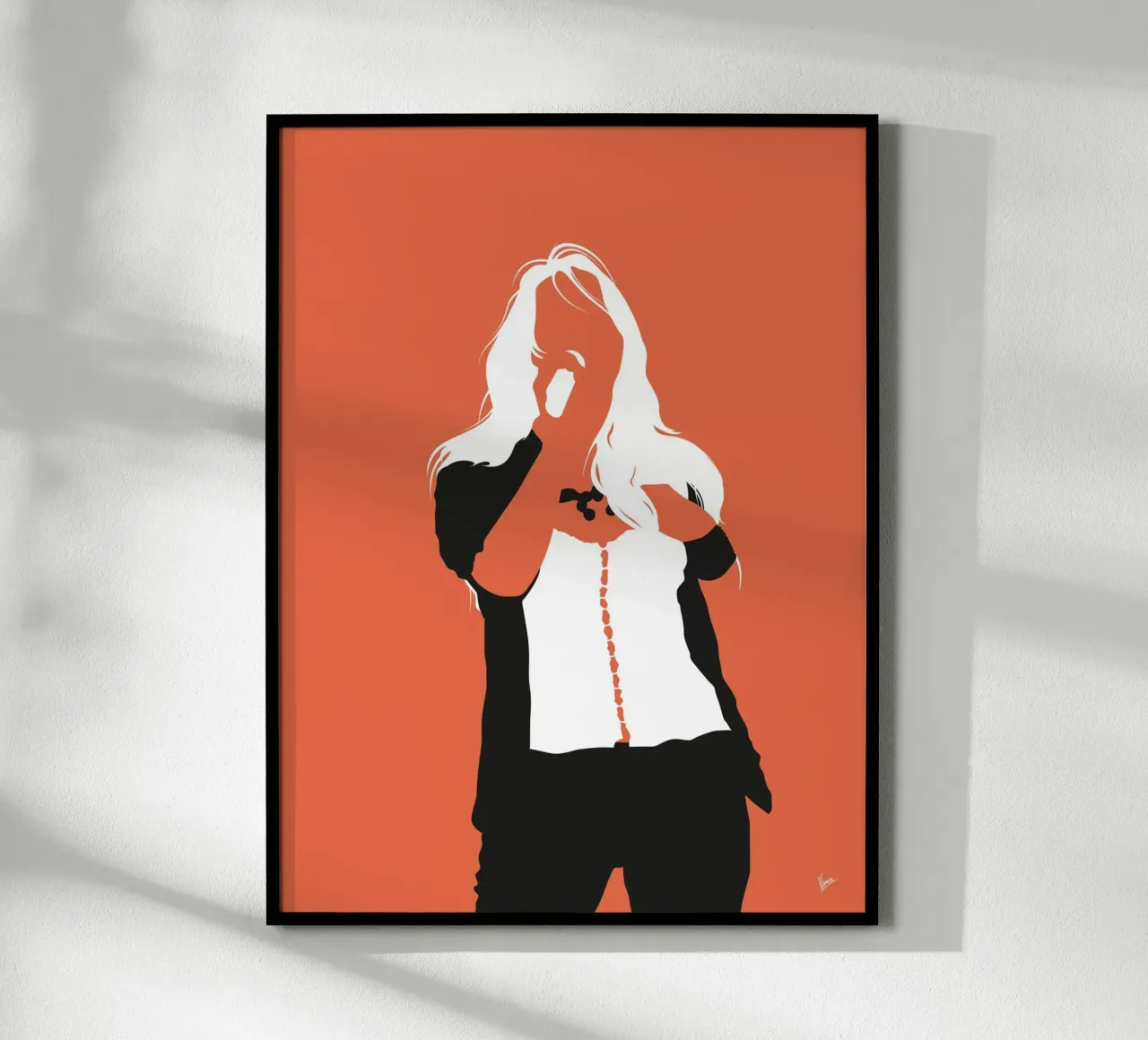 No293 Jessica simpson poster con telaio in legno da Iconic Rockstars