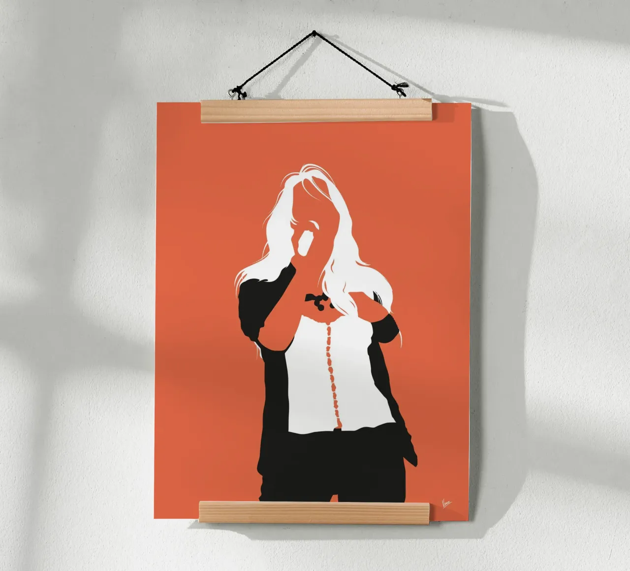 No293 Jessica simpson poster con telaio in legno da Iconic Rockstars