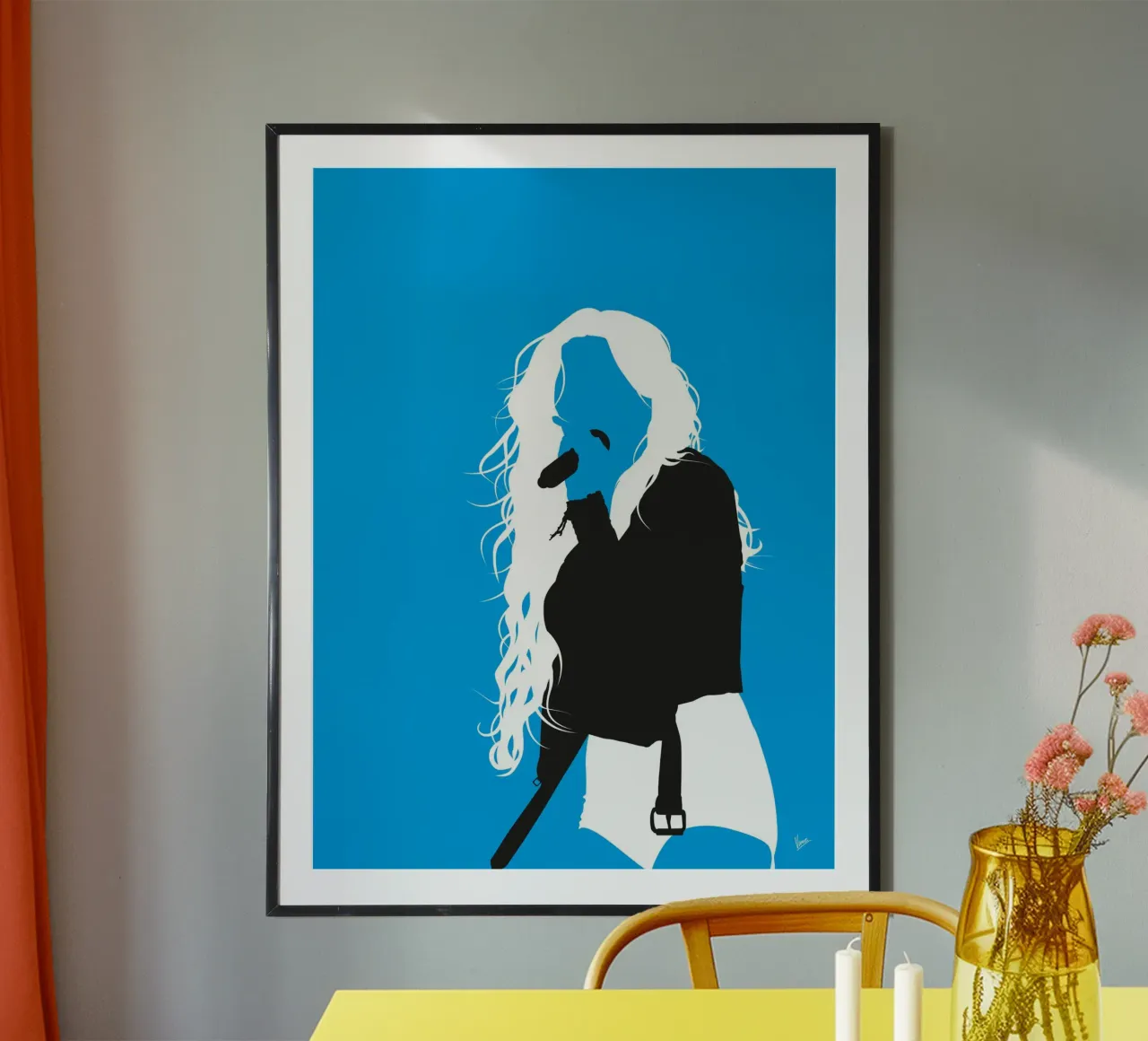 No299 Miley poster con telaio in plastica da Iconic Rockstars