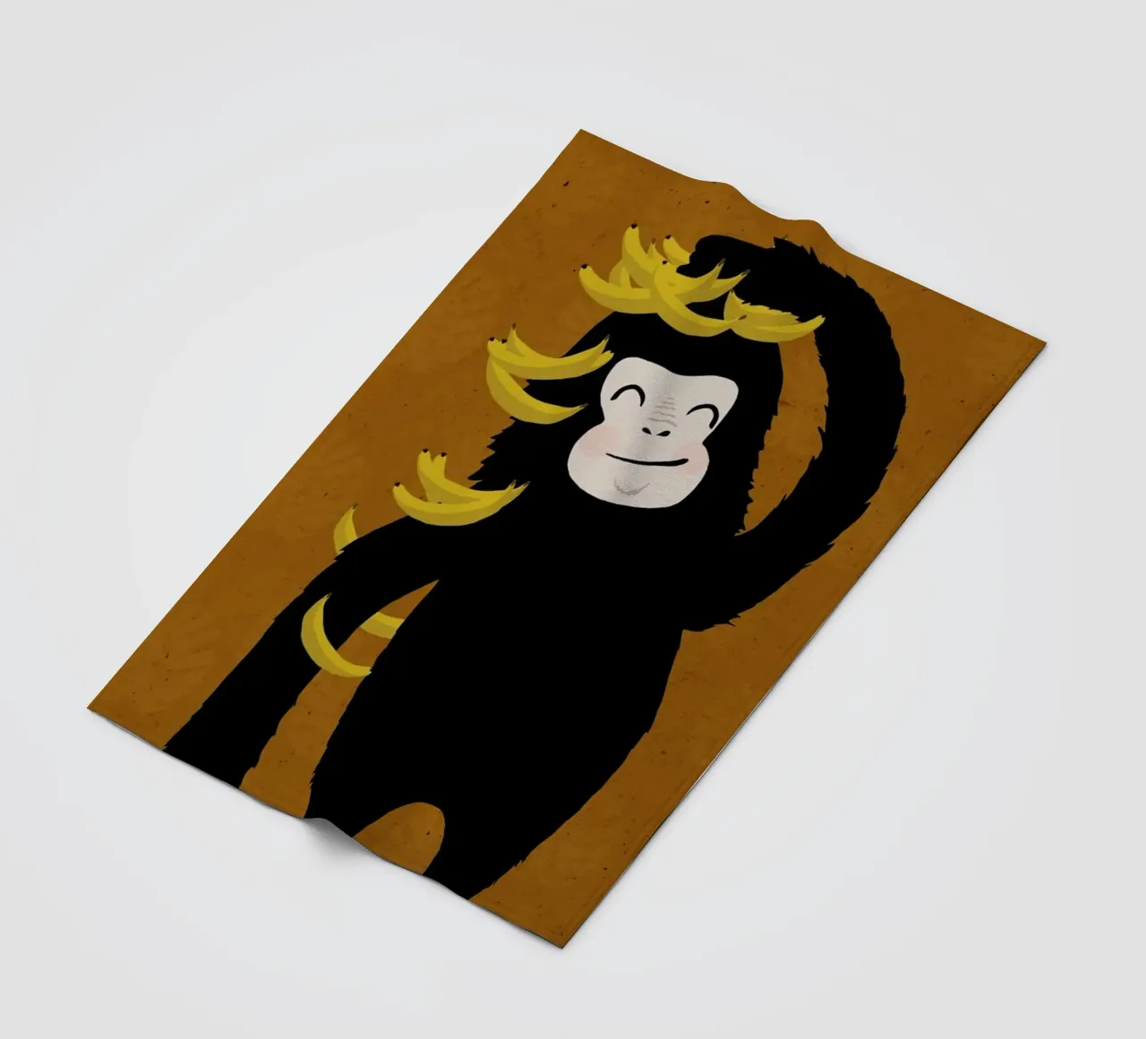 Gorilla (Brown) coperta in pile da treechild