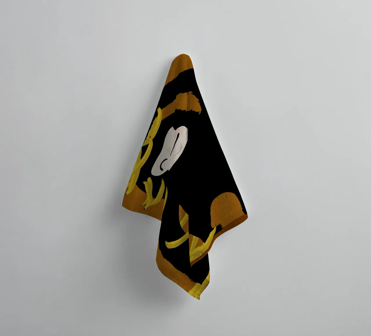 Gorilla (Brown) asciugamano da bagno da treechild