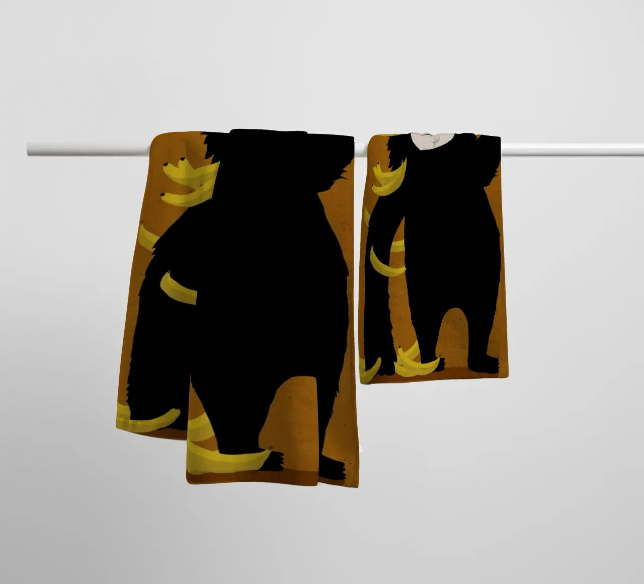 Gorilla (Brown) asciugamano da bagno da treechild