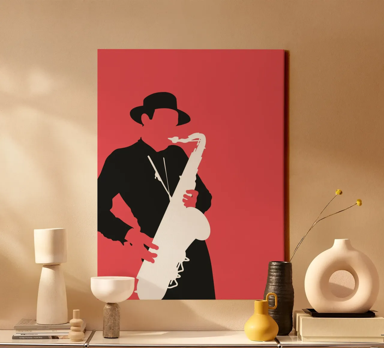 No302 Dexter Gordon tela con Cornice a cassetta da Iconic Rockstars