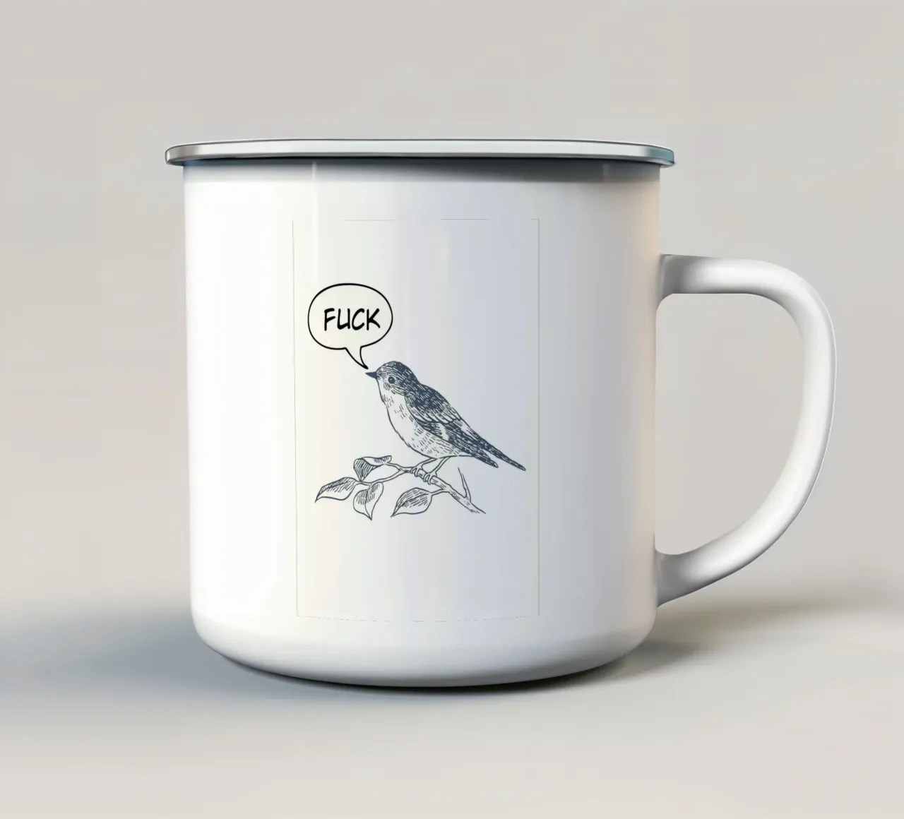 bird humor tazza in smalto da ramosashop