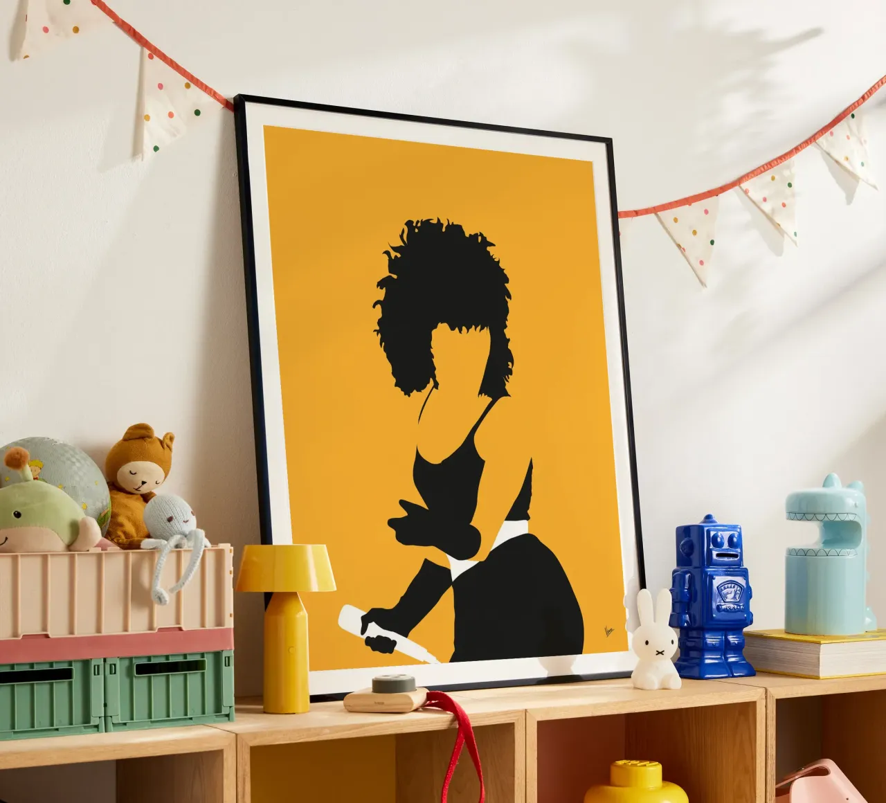 No304 Pat Benatar poster con telaio in alluminio da Iconic Rockstars