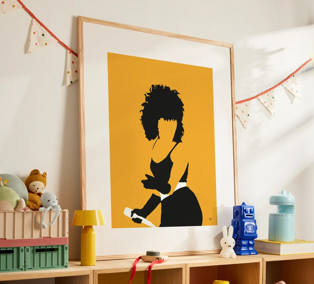 No304 Pat Benatar poster con telaio in alluminio da Iconic Rockstars