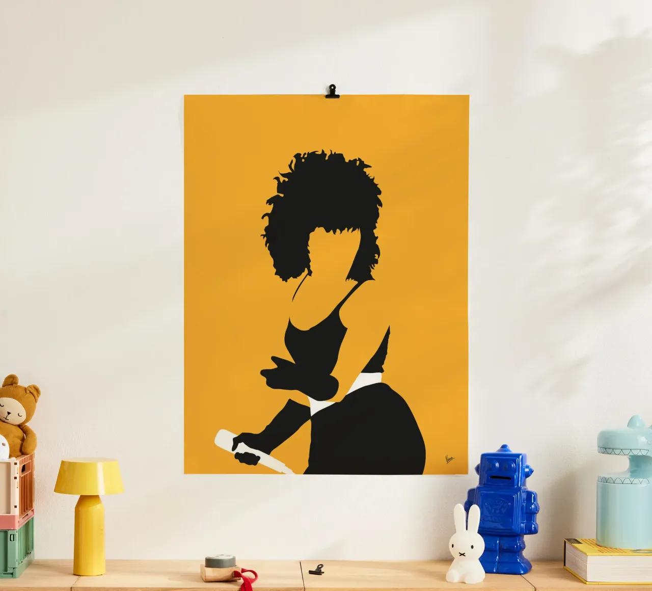 No304 Pat Benatar poster con telaio in alluminio da Iconic Rockstars