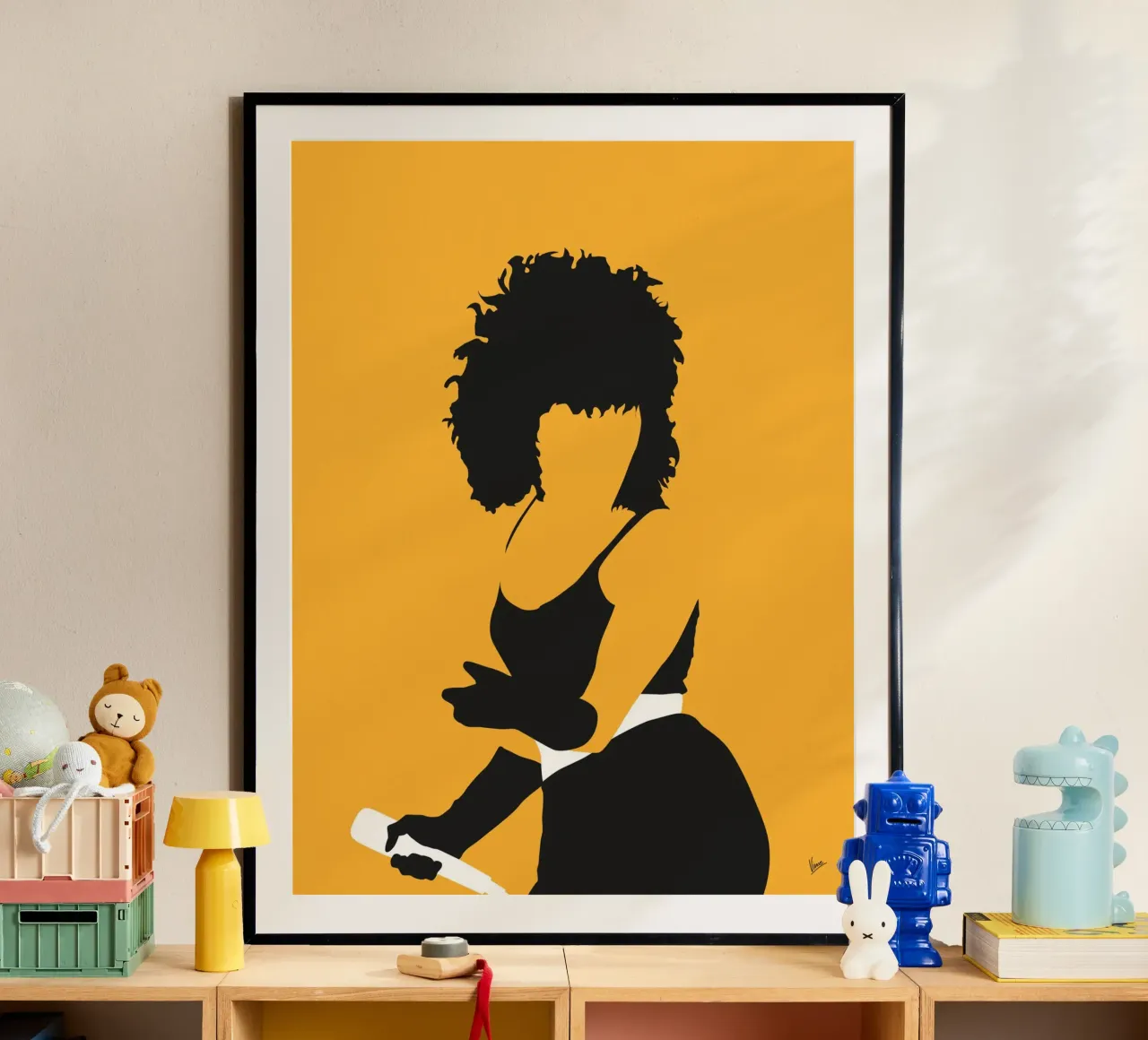 No304 Pat Benatar poster con telaio in alluminio da Iconic Rockstars