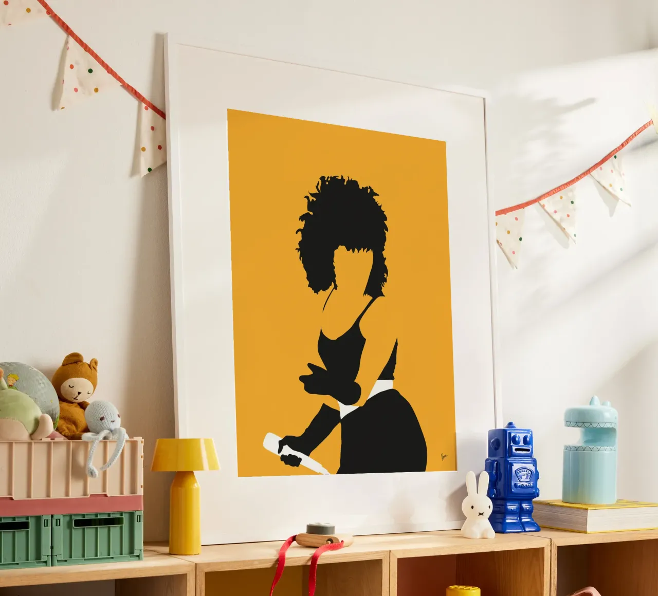 No304 Pat Benatar poster con telaio in alluminio da Iconic Rockstars