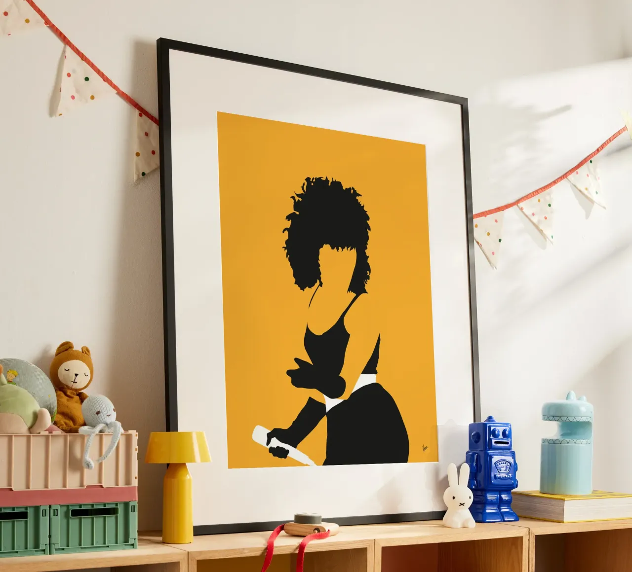 No304 Pat Benatar poster con telaio in alluminio da Iconic Rockstars
