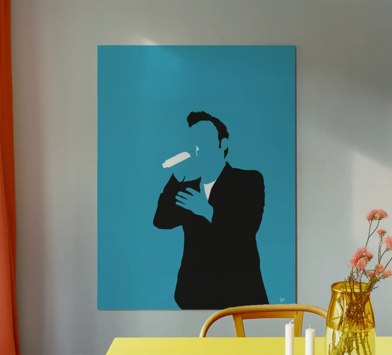 No305 Rick Astley poster con telaio in plastica da Iconic Rockstars