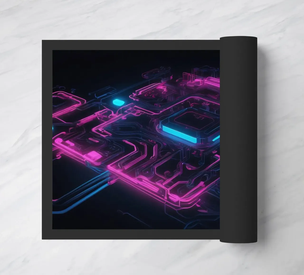 Il design vibrante del circuito stampato al neon mette in mostra la tecnologia zerbino da DesignDoodle