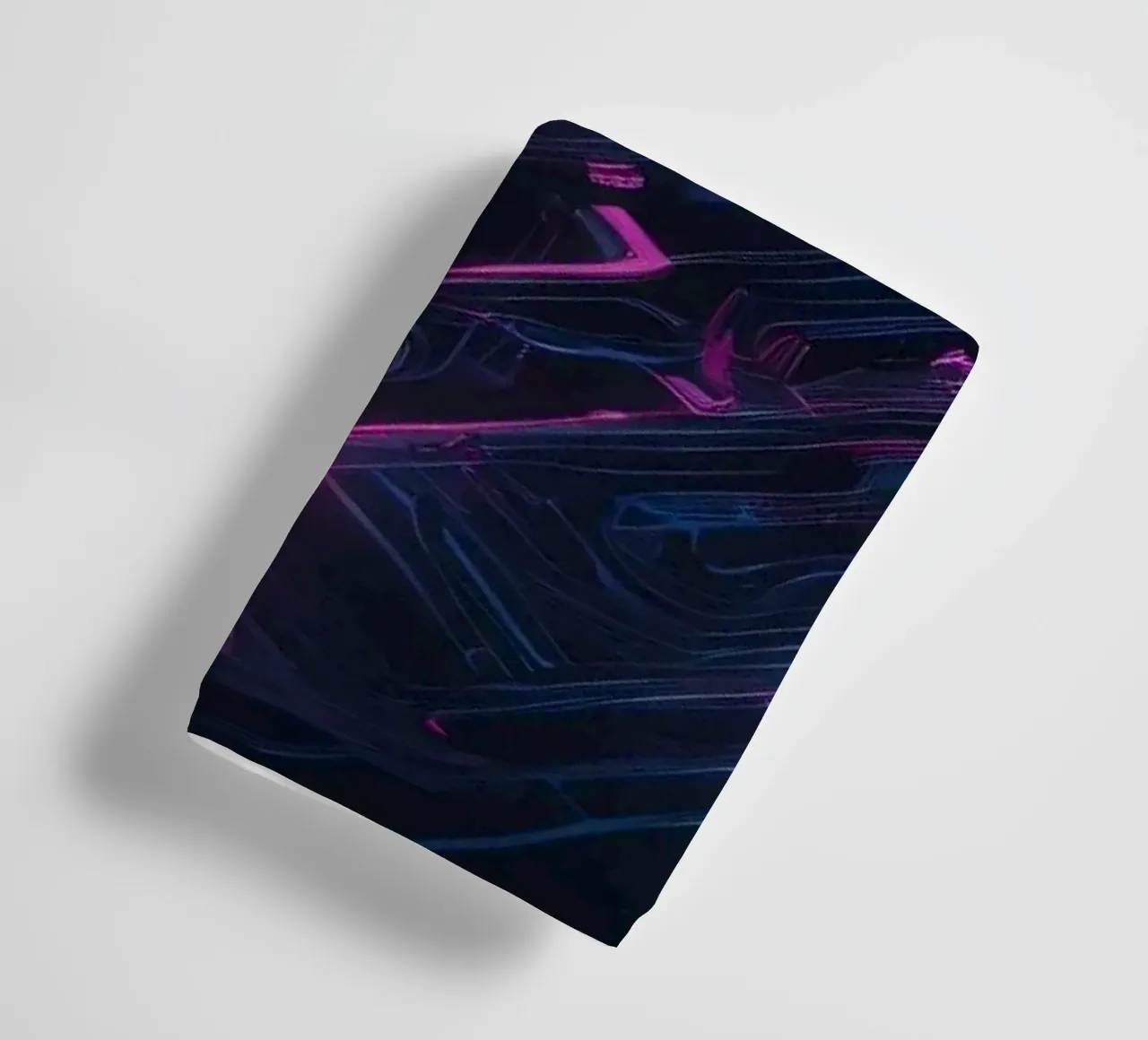 Vibrant neon circuit board design showcasing technology towel by DesignDoodle