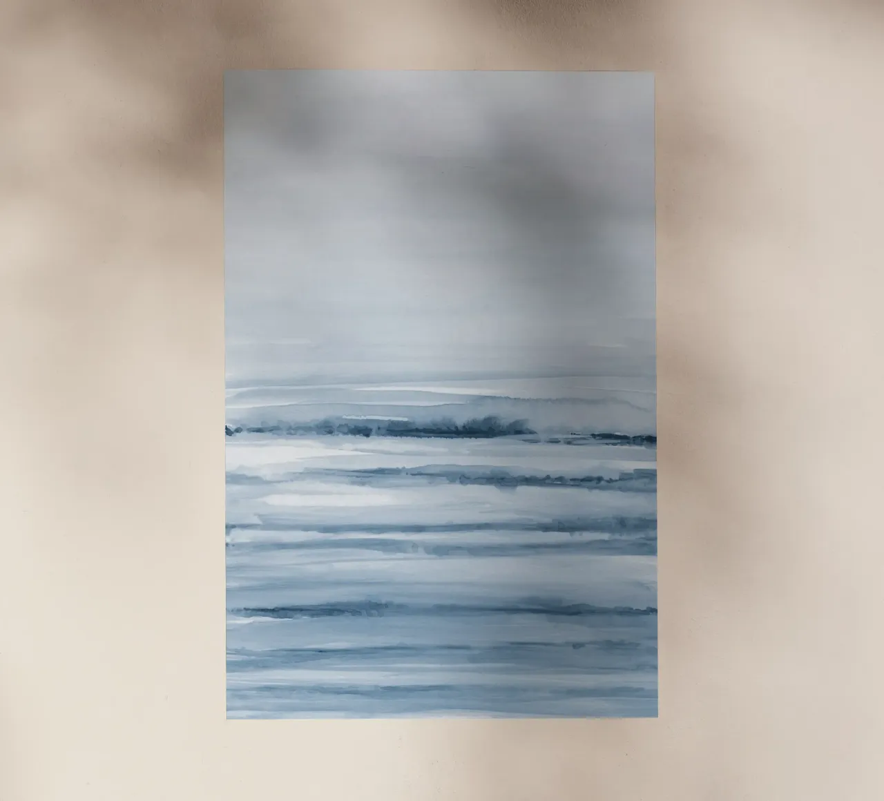 Blaue Aquarellstriche Backlit Folie von NouveauPrints