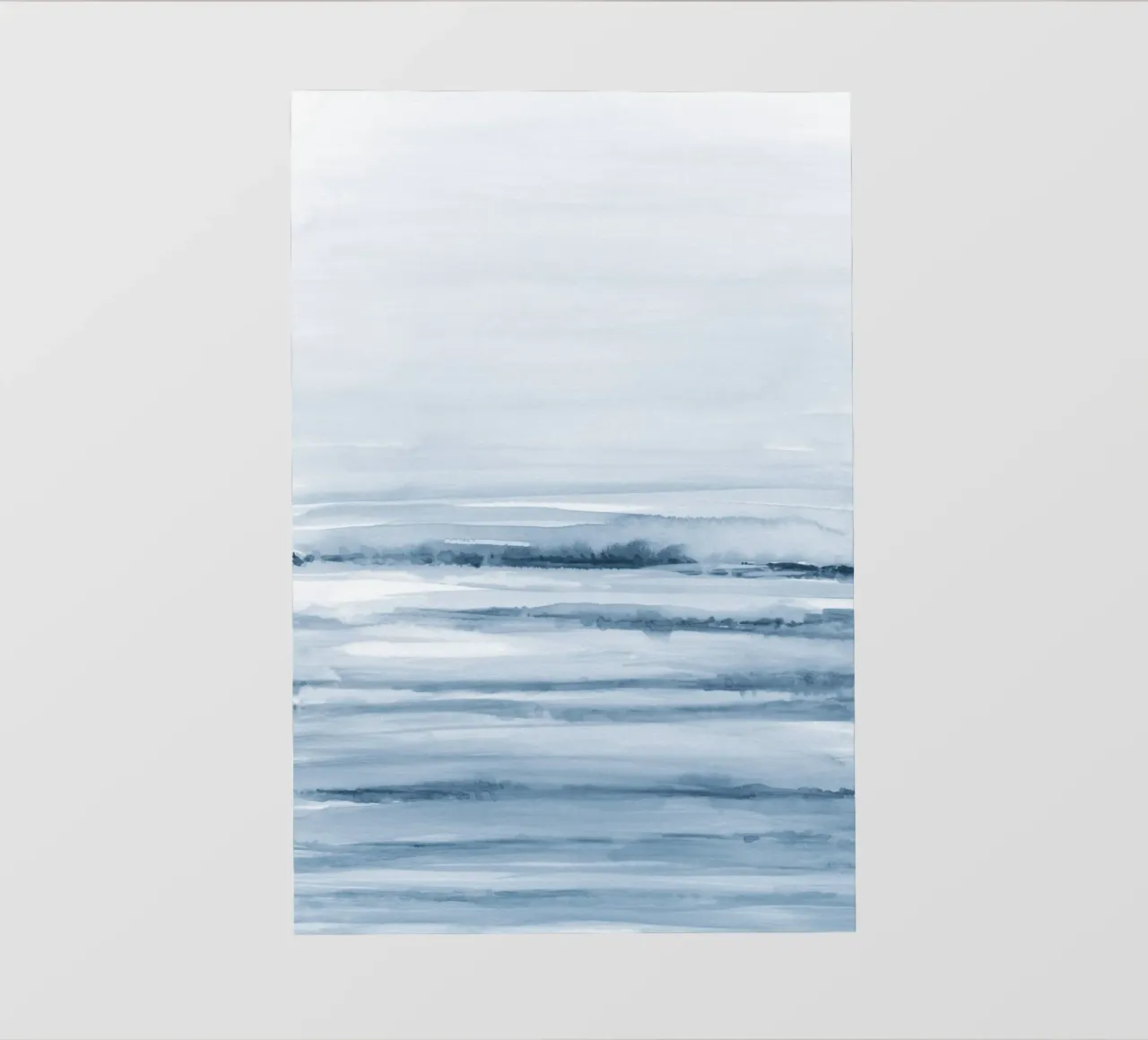 Blaue Aquarellstriche Backlit Folie von NouveauPrints