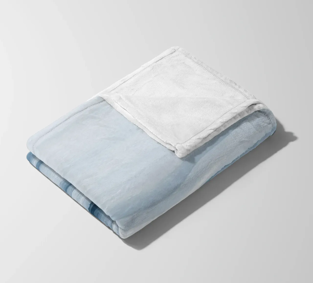 Blaue Aquarellstriche Fleecedecke von NouveauPrints