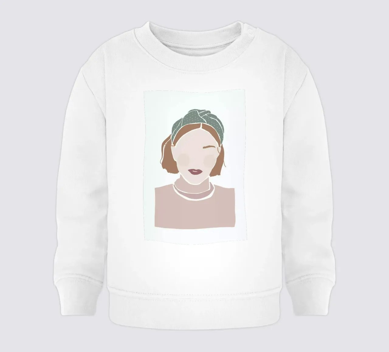 Turban Girl baby sweatshirt by KRUTH DESIGN