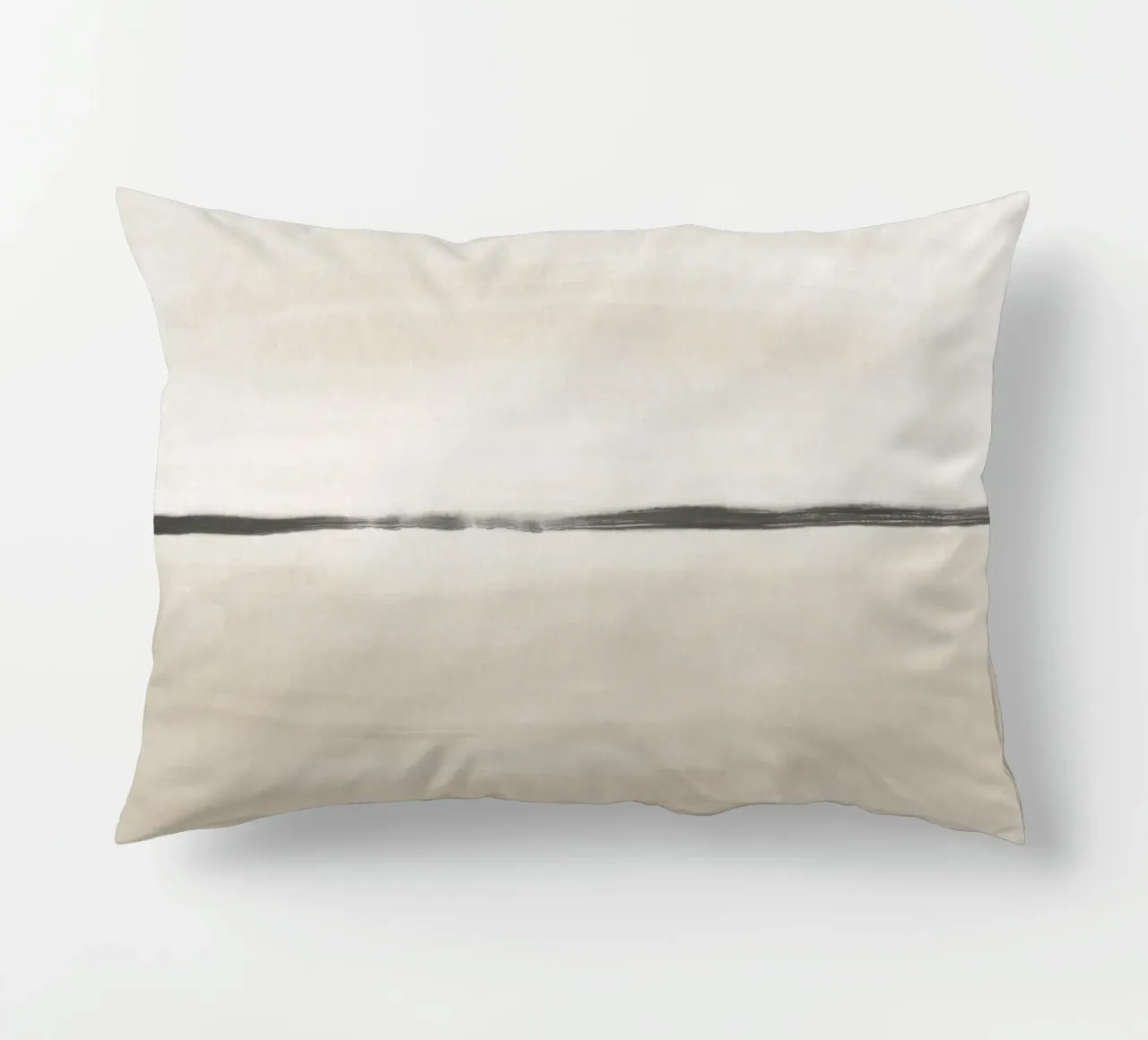 Beige minimalist watercolour decorative cushion by NouveauPrints