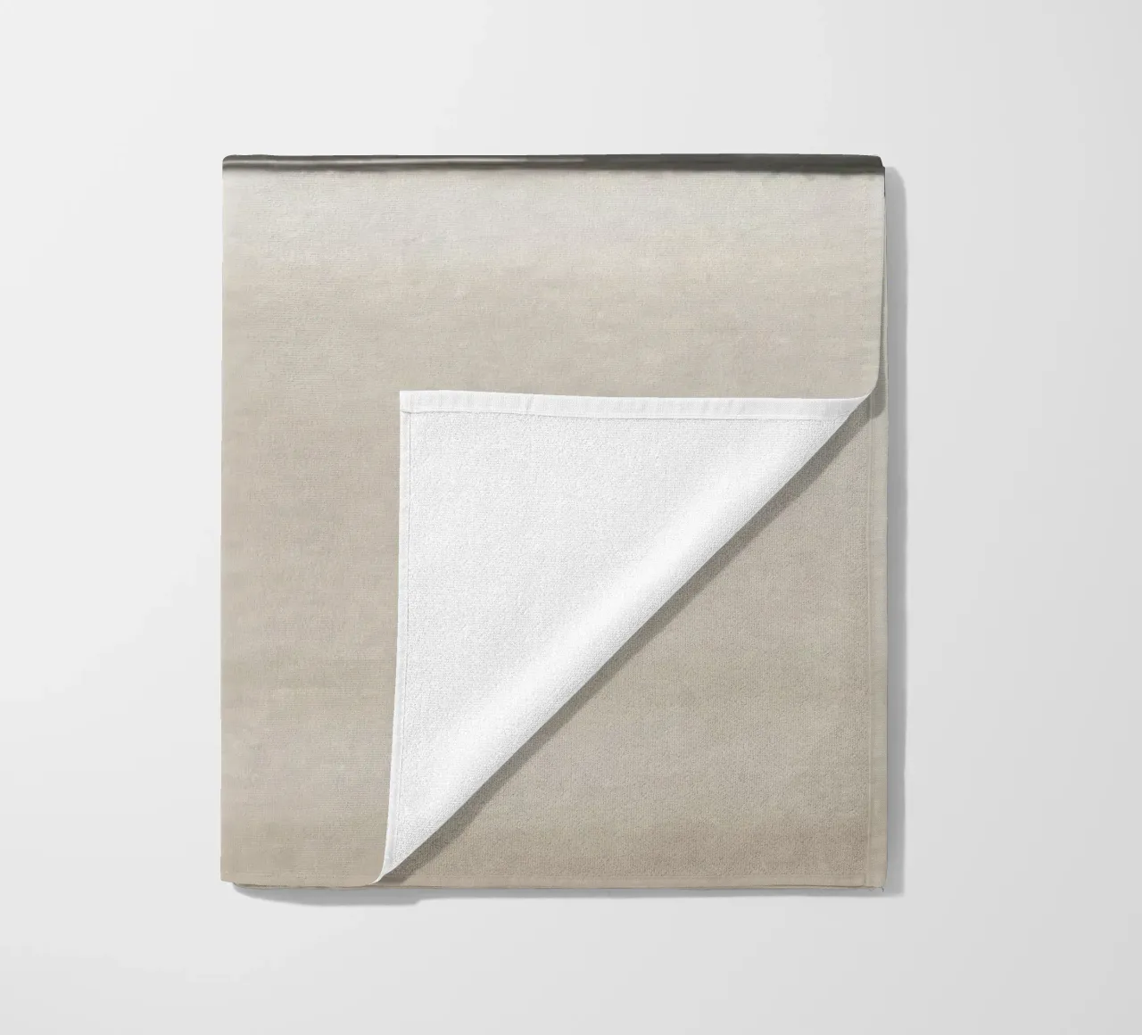 Beige minimalist watercolour beach towel by NouveauPrints