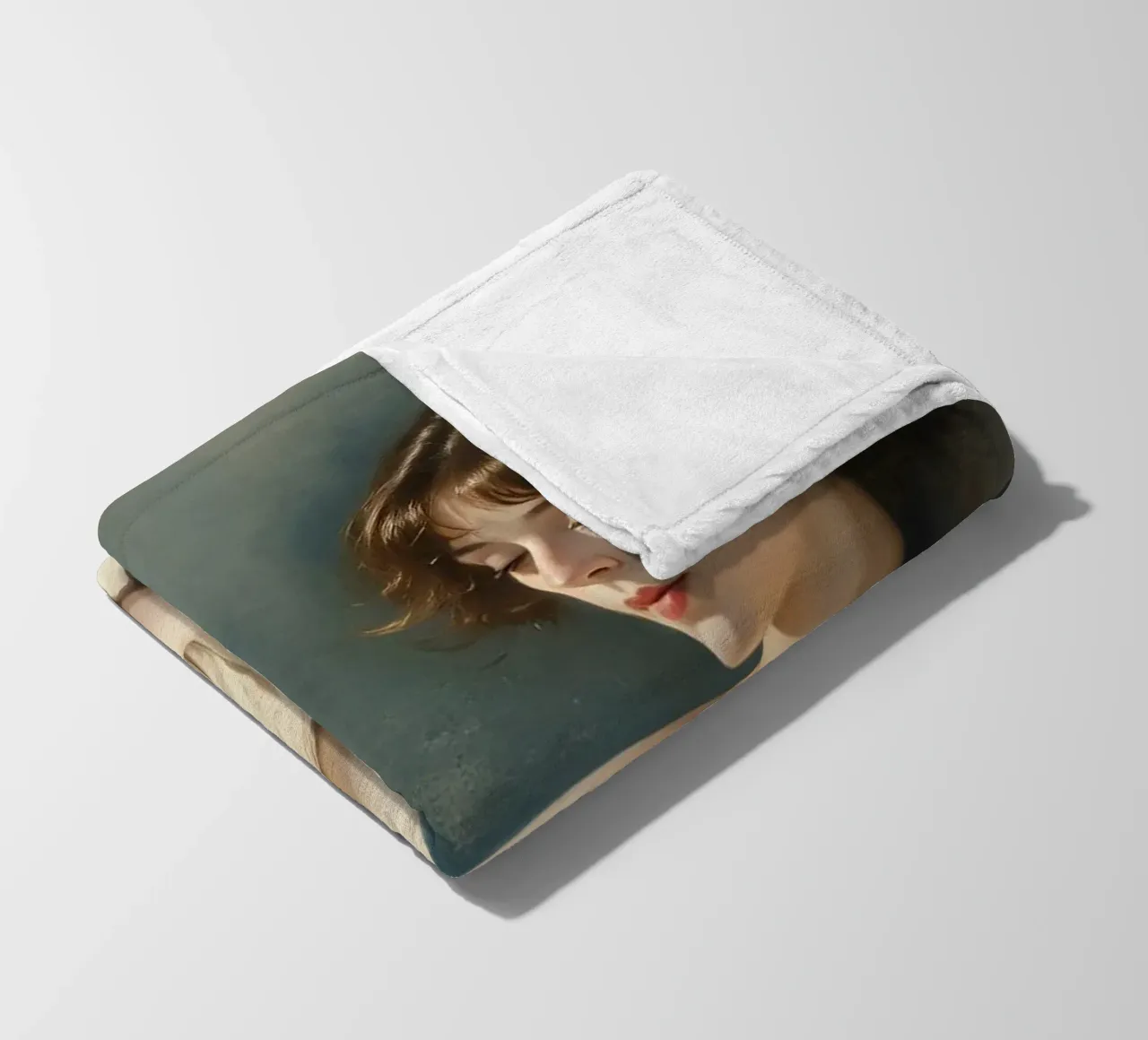 Jeune femme dans une lumière douce se relaxant sur une chaise plaid polaire de DesignDoodle