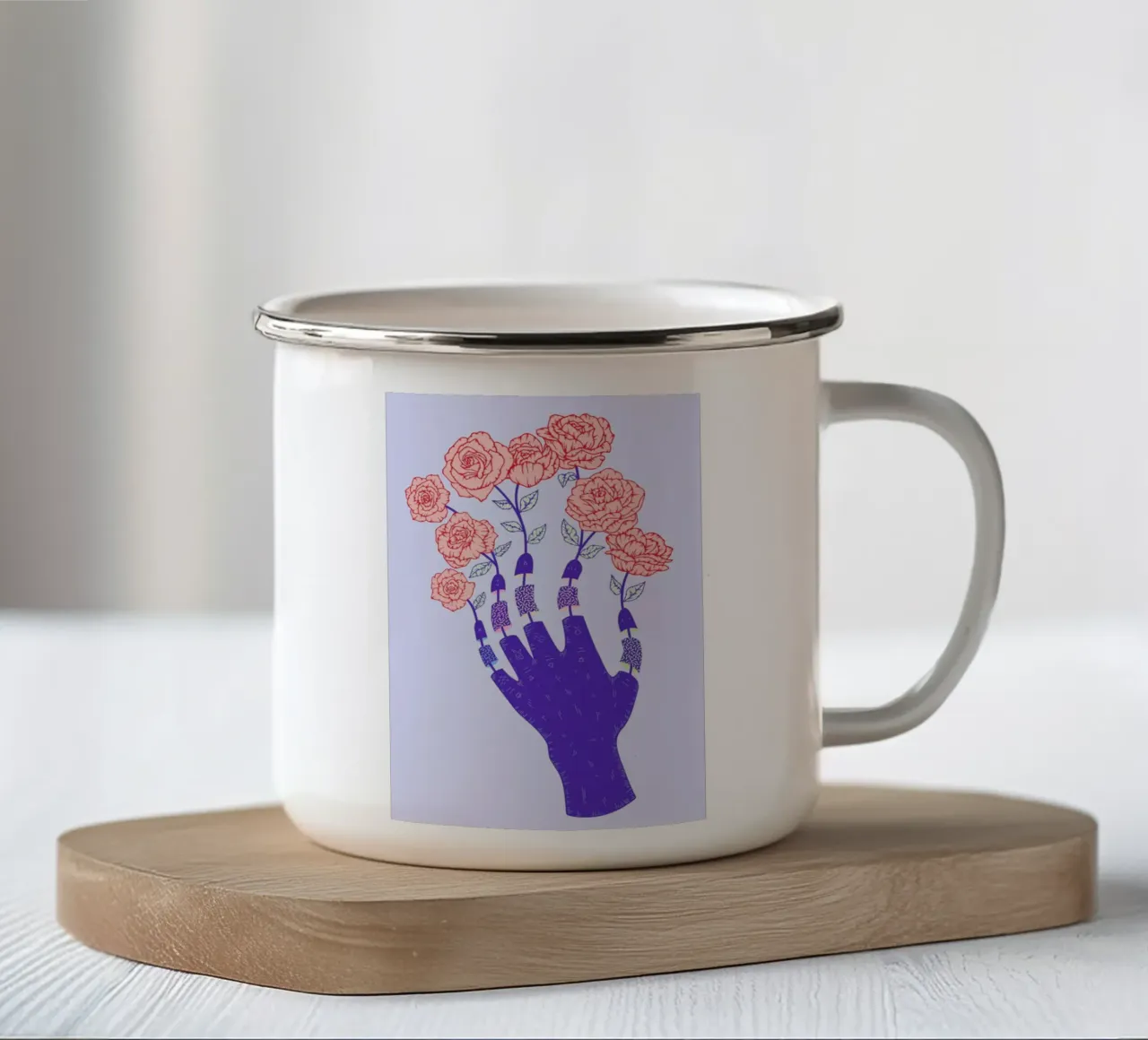 Grow tazza in smalto da Laura O'Connor
