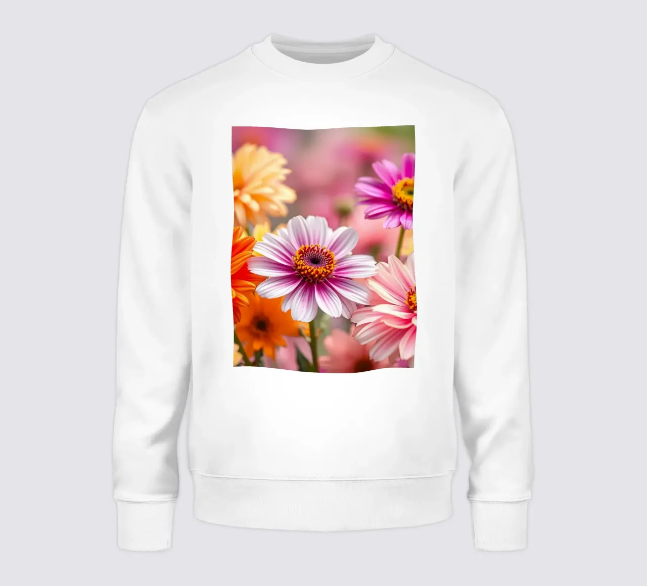 Fiori dai colori vivaci in un giardino in primavera felpa da DesignDoodle