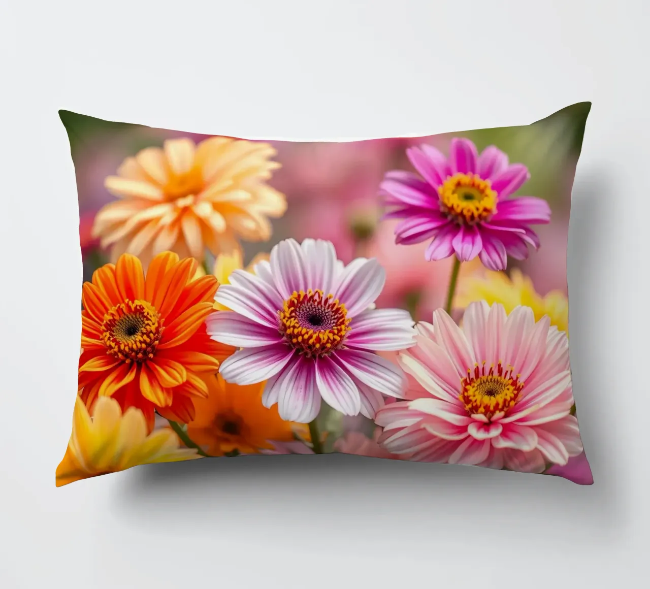 Fiori dai colori vivaci in un giardino in primavera cuscino da DesignDoodle