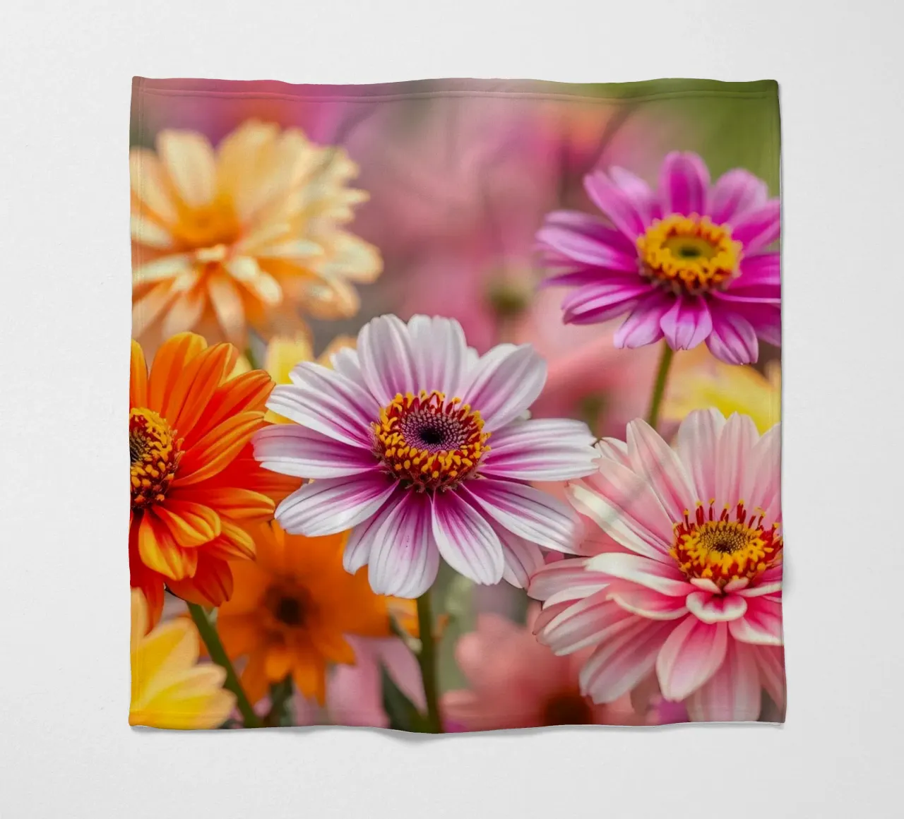 Fiori dai colori vivaci in un giardino in primavera coperta in pile da DesignDoodle