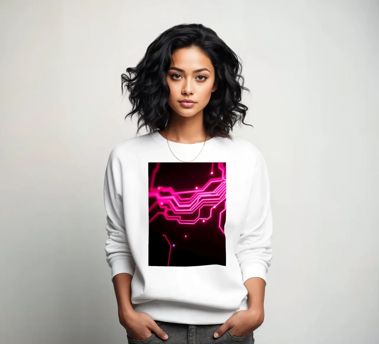 Conception de circuits imprimés dans des tons roses vibrants sweat de DesignDoodle