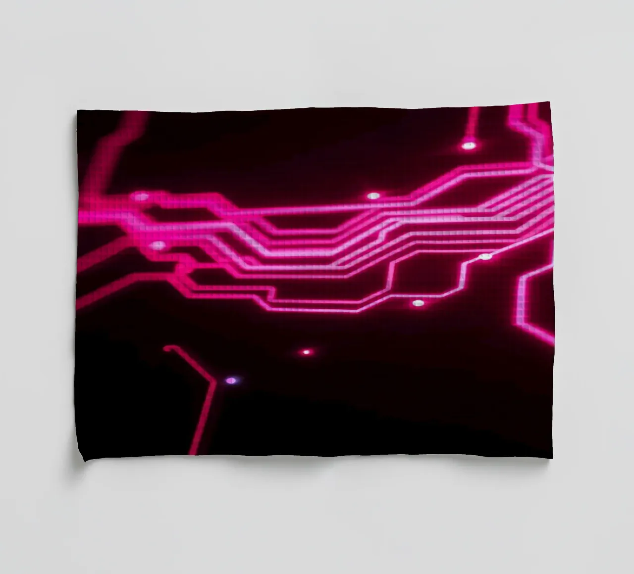 Conception de circuits imprimés dans des tons roses vibrants torchon de DesignDoodle