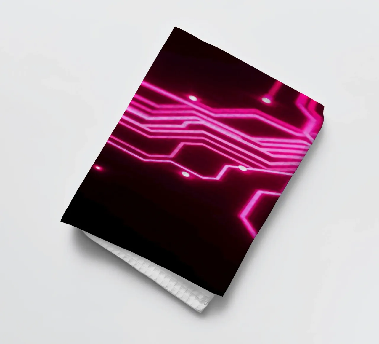 Conception de circuits imprimés dans des tons roses vibrants torchon de DesignDoodle