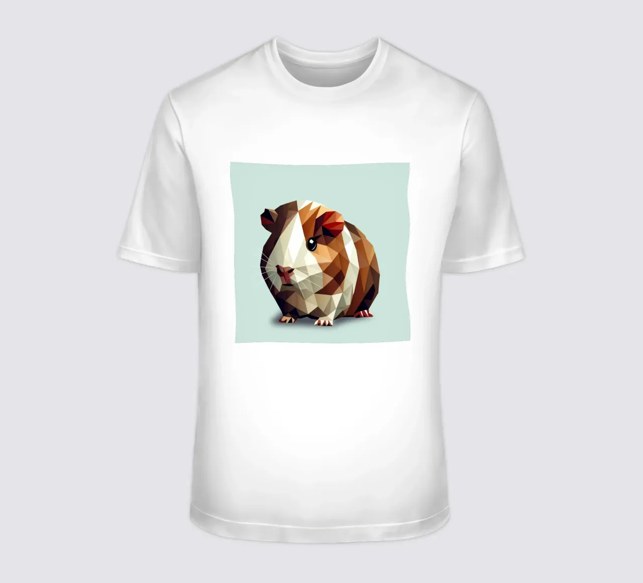 Charming guinea pig in geometric design t-shirt by namosh