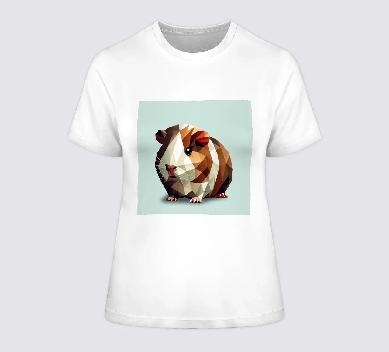 Charmante cavia in geometrisch ontwerp dames t-shirt getailleerd van namosh