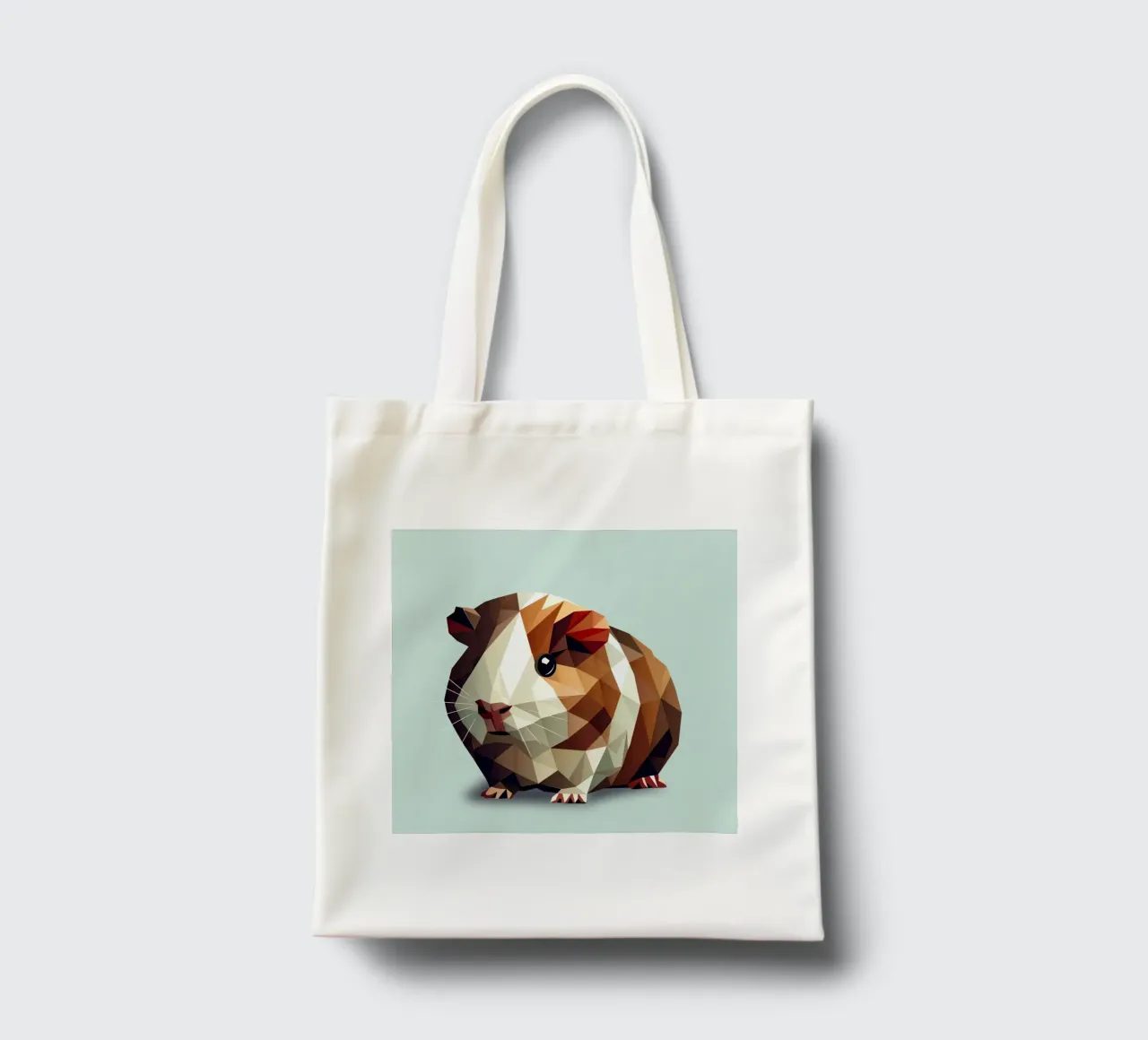 Charming guinea pig in geometric design tote bag by namosh