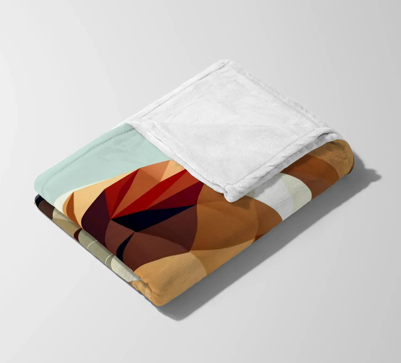 Charming guinea pig in geometric design fleece blanket by namosh